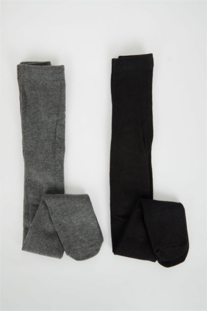 Erkek Bebek Okula Dönüş Kaydırmaz Taban 2'li Pamuklu Külotlu Çorap