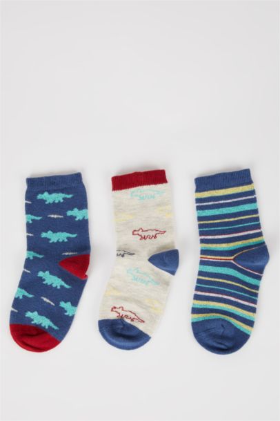 Baby Boy 3 Piece Cotton Long Socks