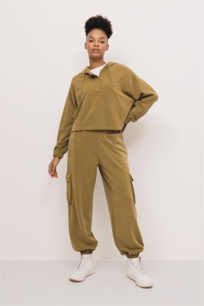 DeFactoFit Oversize Fit Modal Cargo Jogger Sweatpants
