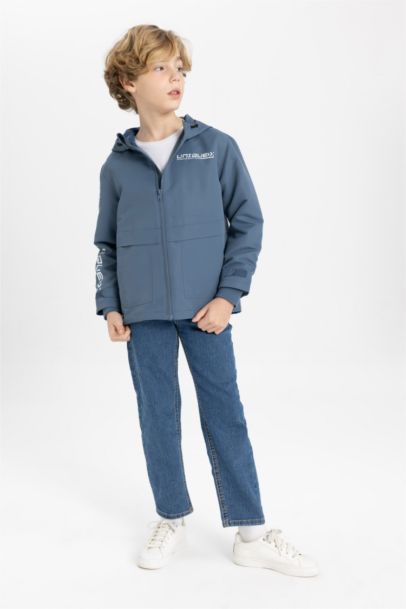 Boy Hooded Windproof Raincoat