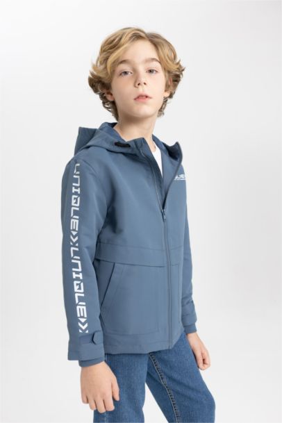 Boy Hooded Windproof Raincoat