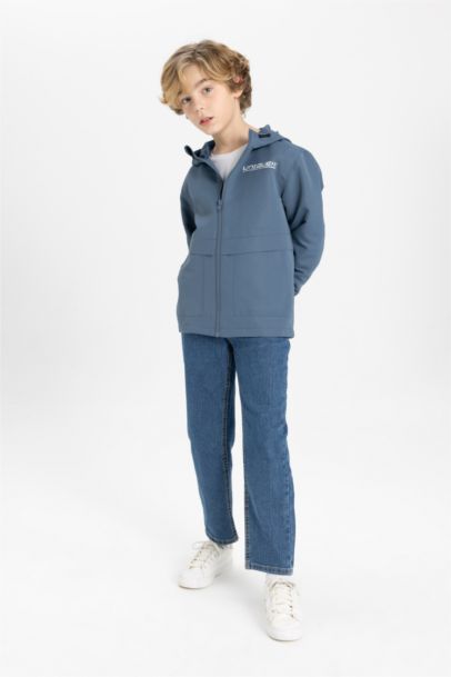 Boy Hooded Windproof Raincoat