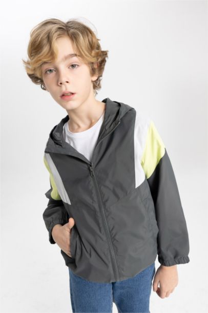 Boy Hooded Windproof Raincoat