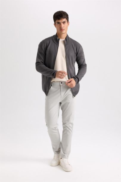Slim Fit Super Skinny Leg Gray Chino Pants