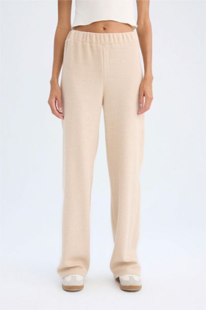 Pantalons coupe Droite à taille élastique coupe évasée