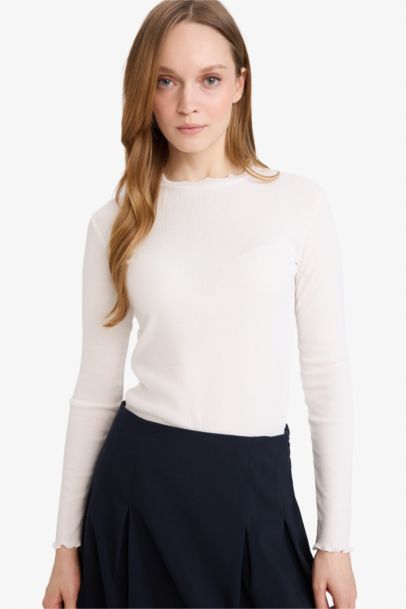 Ribbed Ribbed Basic T-Shirt