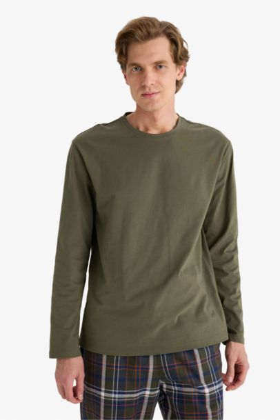 Pijama Takımı Regular Fit Uzun Kollu Üst Kareli Uzun Alt