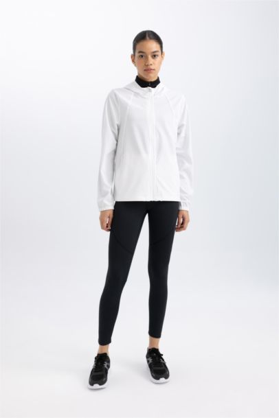 DeFactoFit Water Repellent Slim Fit Hooded Mesh Lined Raincoat