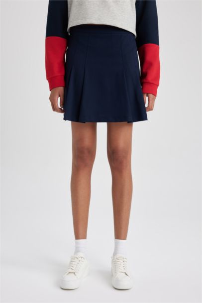 Pleat Mini Skirt