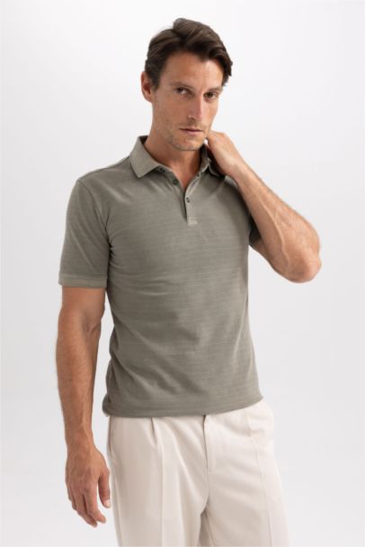 Slim Fit Polo Neck Short Sleeve T-Shirt