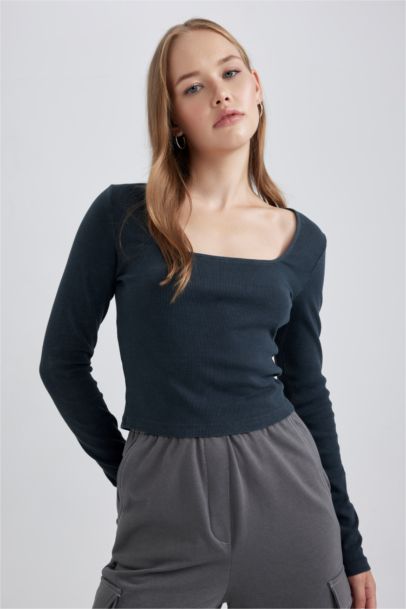 Slim Fit Camisole Long Sleeve T-Shirt