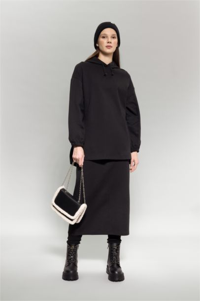 Regular Fit Selanik Kumaş Maxi Etek