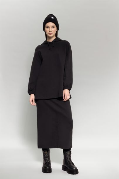 Regular Fit Selanik Kumaş Maxi Etek