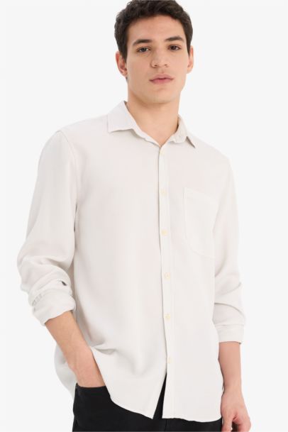 قميص قماش ايوسل قصة عادية