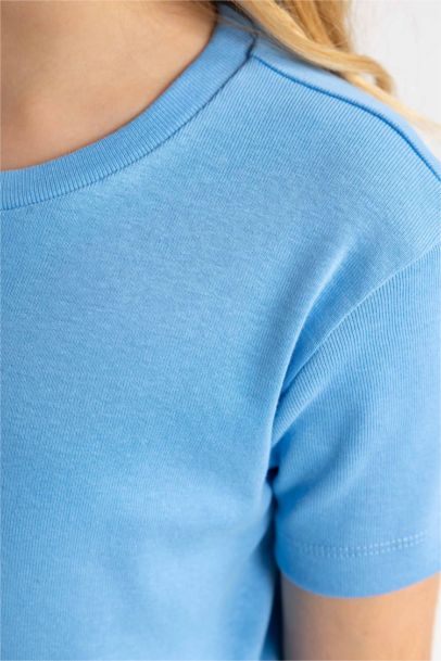 تيشيرت بناتي سليم فيت نص ردن