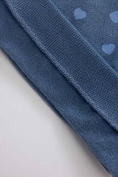 Baby Girl Heart Patterned Sweatshirt Leggings 2 Piece Set