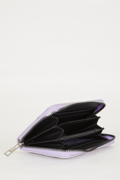 Kadın Kalp Desenli Suni Deri Cüzdan