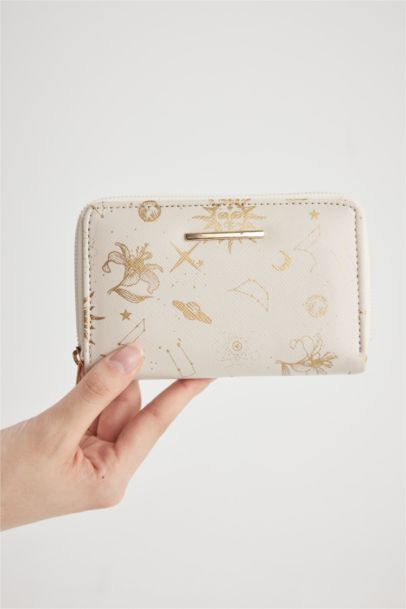 Kadın Uzay Baskılı Suni Deri Cüzdan