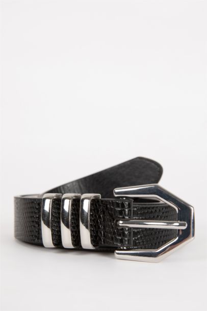 Woman Faux Leather Belt