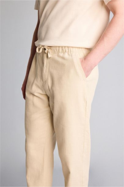 Regular Fit Regular Hem Cotton Trousers