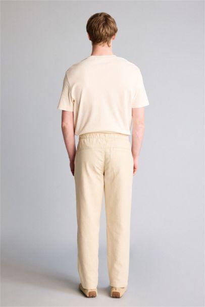 Regular Fit Regular Hem Cotton Trousers