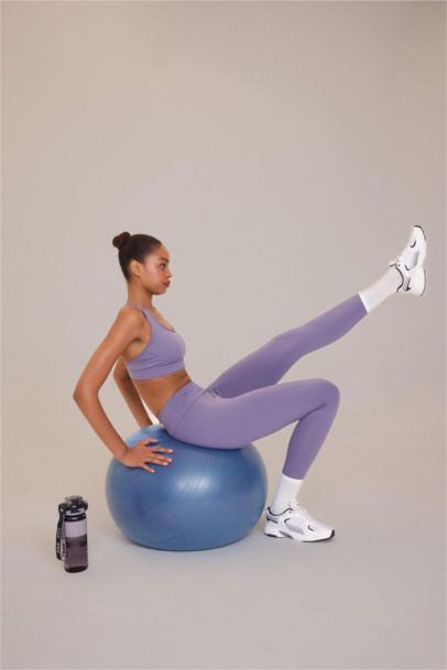 Toparlayıcı Yüksek Bel Esnek Kumaş Basic Sporcu Tayt