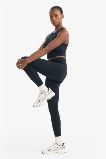 DeFactoFit High Waist Printed Stretchy Sports Leggings