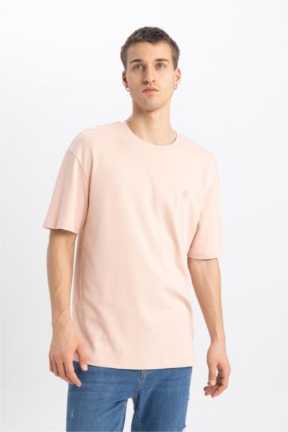 تيشيرت نص ردن قصة مريحة بياخة مستديرة