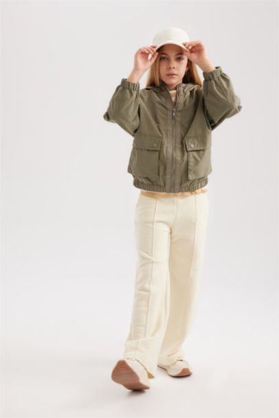 Girl Hooded Waterproof Raincoat