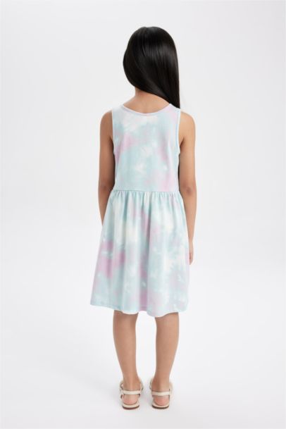 Girl Patterned Sleeveless Dress
