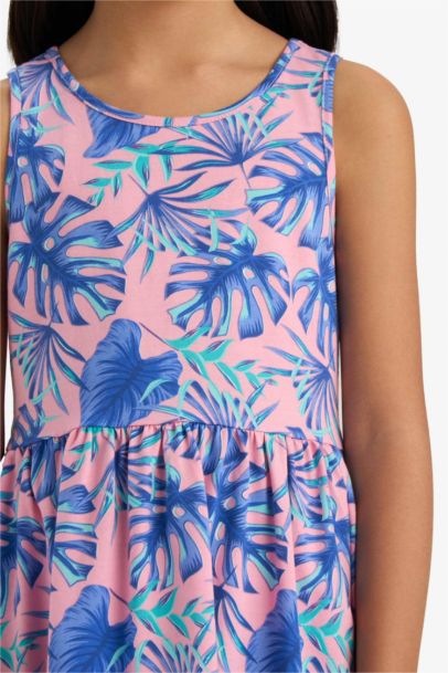 Girl Patterned Sleeveless Dress