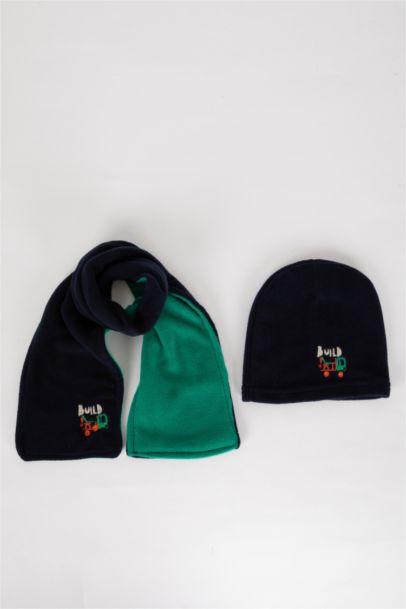 Écharpe et Bonnet Pour Bébé Garçon - 2 Pièces