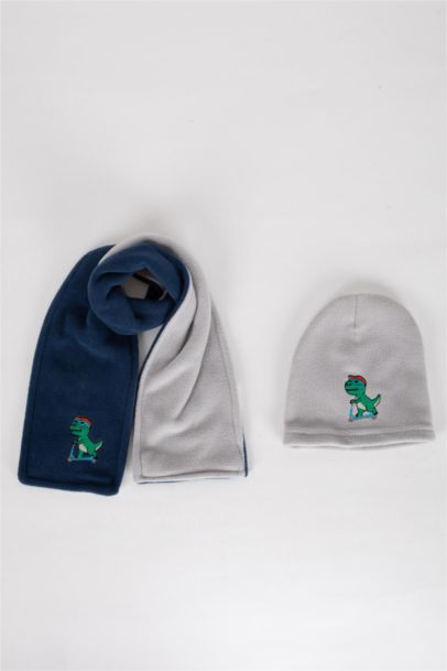 Écharpe et Bonnet Pour Bébé Garçon - 2 Pièces