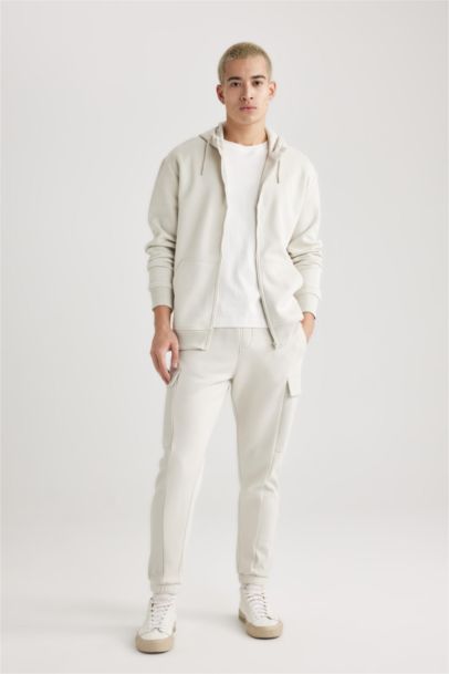 Regular Fit tall hem Fleece Pocket Trousers