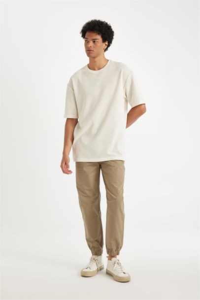 Comfort Regular Fit Rahat Kesim Bisiklet Yaka Kısa Kollu Ağır Kumaş Basic Düz Tişört