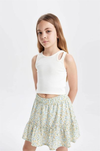 Girl Viscose Regular Fit Skirt