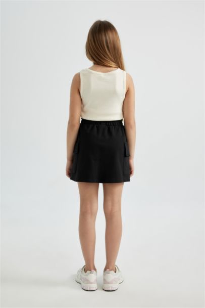 تنورة بناتي من قماش سويت شيرت