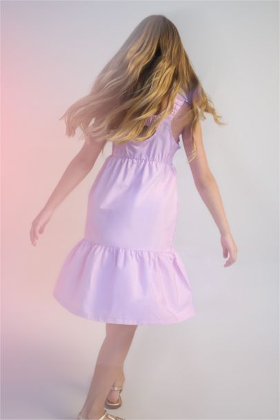 Girl Poplin Sleeveless Dress