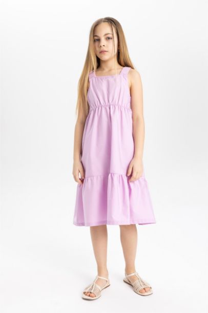 Girl Poplin Sleeveless Dress