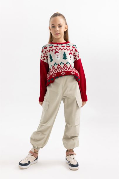 بنطلون كارجو باراشوت بناتي قطن