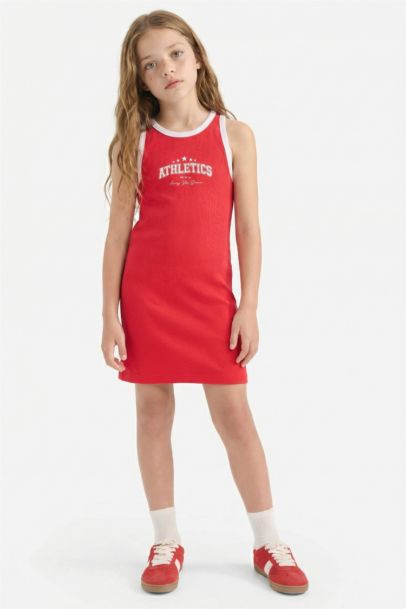 Regular Fit Sleeveless Knitted Dress