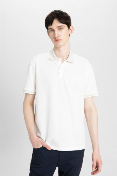 New Regular Fit Short Sleeve Basic Polo T-Shirt