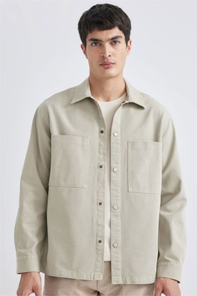 Relax Fit Polo Yaka Gömlek Ceket