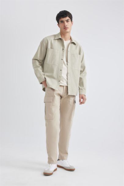 Relax Fit Polo Yaka Gömlek Ceket