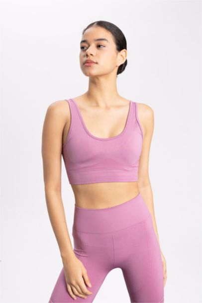 Bisiklet Yaka Sporcu Seamless Bra