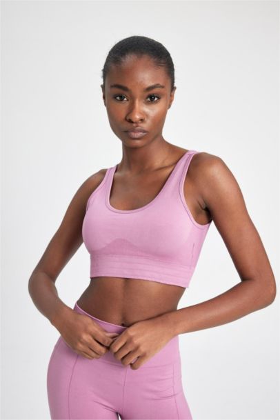 Bisiklet Yaka Sporcu Seamless Bra