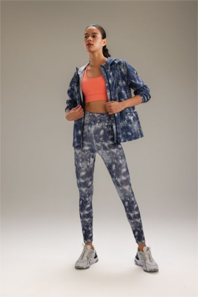 DeFactoFit Fitted Desenli Beli Saran Sporcu Tayt