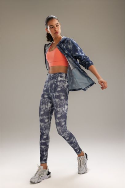 DeFactoFit Fitted Desenli Beli Saran Sporcu Tayt