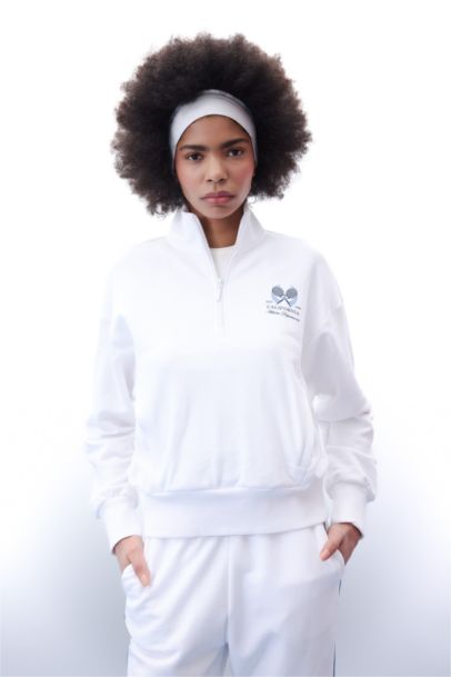 DeFactoFit Oversize Fit Stand-up Collar Sports Sweatshirt