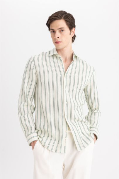 قميص بولو ردن طويل قصة عادية